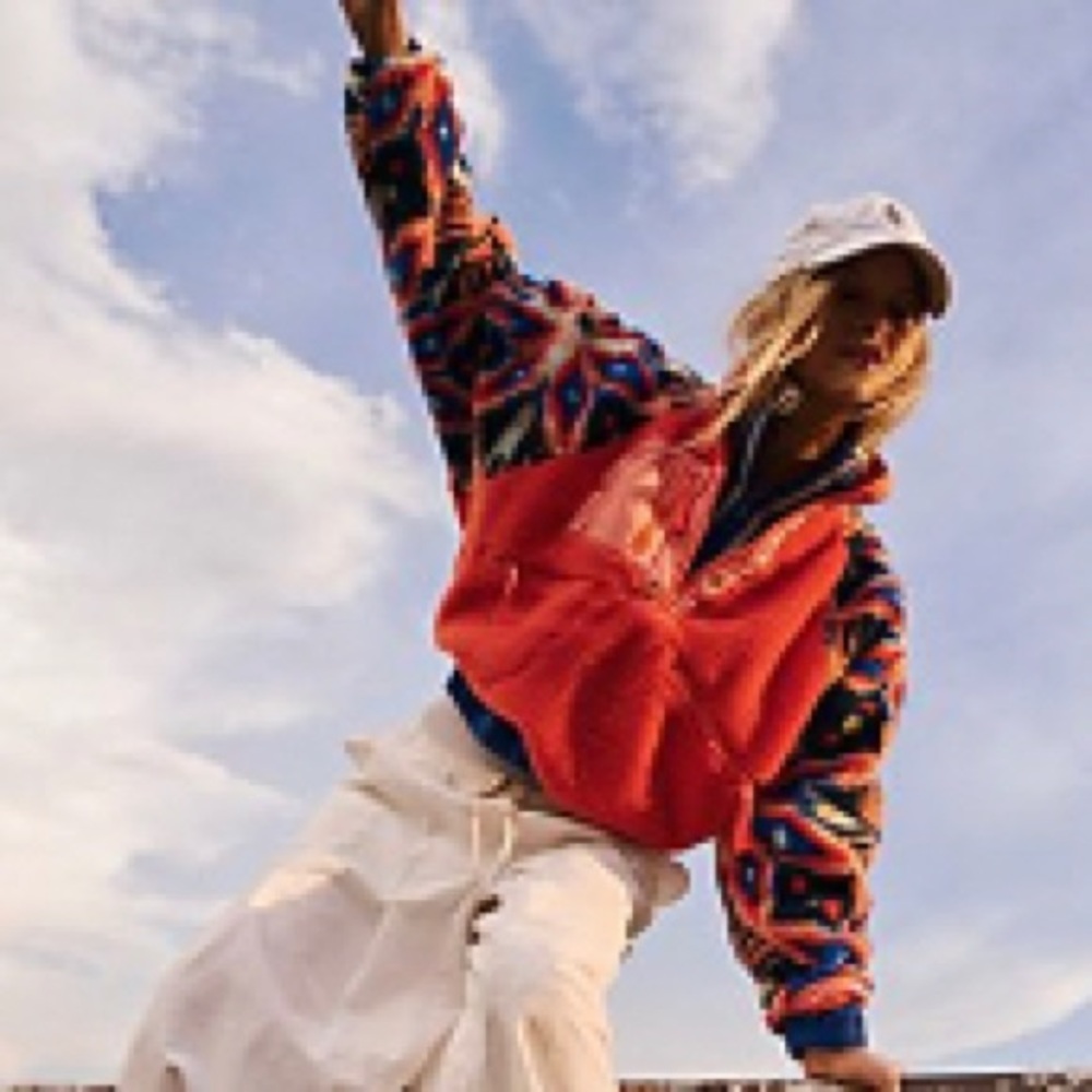 Free People Hit the Slopes Printed Pullover
